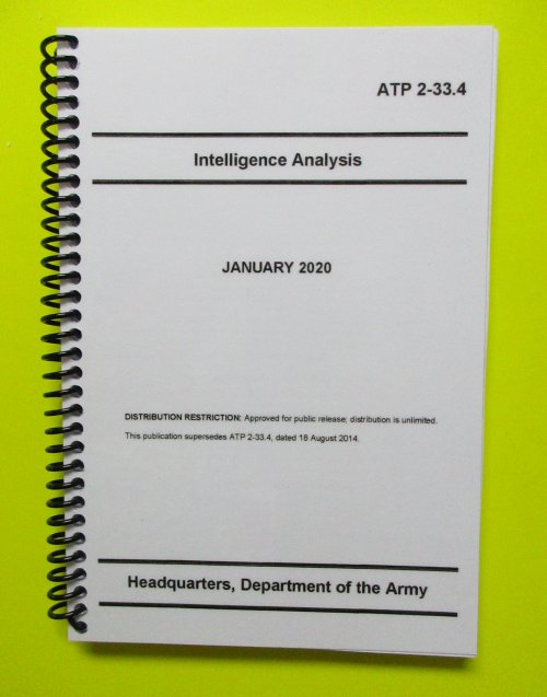 ATP 2-33.4 Intelligence Analysis - 2020 - Mini size
